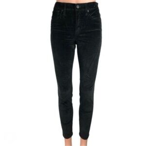 J.Crew Jeans 9” high rise toothpick velvet black pants